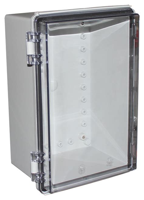 plastic enclosure with hinged lid